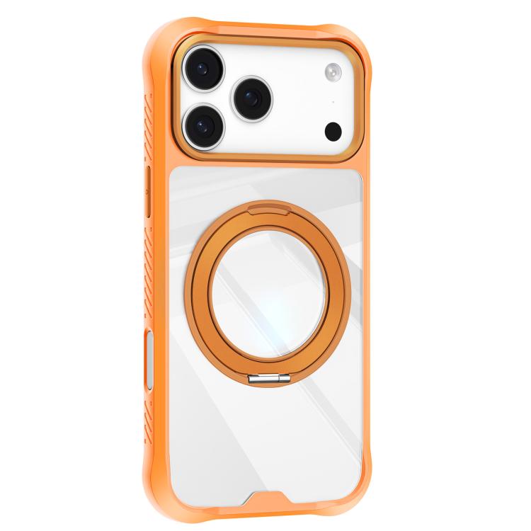 For iPhone 17 Pro Mutural Xuan Armor Series MagSafe Magnetic Holder Phone Case(Orange)