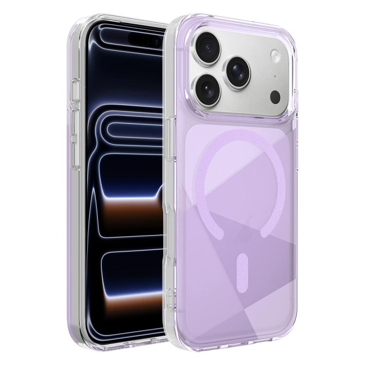 For iPhone 17 Pro Neon Gradient Series Magnetic Phone Case(Pink)