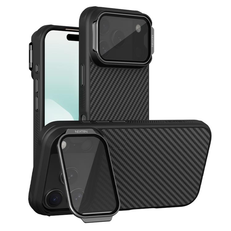 For iPhone 17 Pro NILLKIN CarboProp Translucent Black CamShield Magnetic Phone Case(Black)