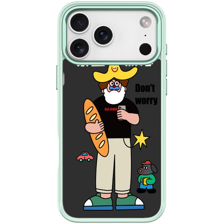 For iPhone 17 Pro Not Anxiety Pattern Magnetic Phone Case(Light Green)