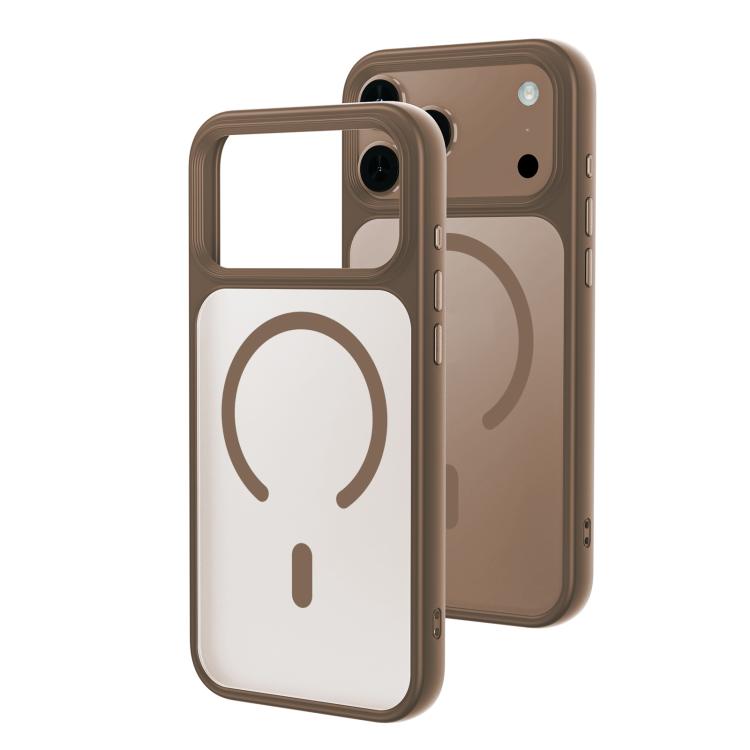 For iPhone 17 Pro Oil-spray Skin Feel MagSafe PC Hybrid TPU Phone Case(Desert Gold)