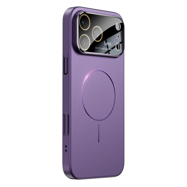 For iPhone 17 Pro Oil-sprayed Skin Feel Magsafe Shockproof Phone Case(Purple)