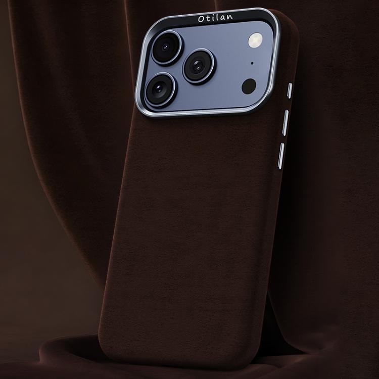 For iPhone 17 Pro Ottilan Series Full Coverage Magnetic Microfiber Leather PC Phone Case(Coffee)