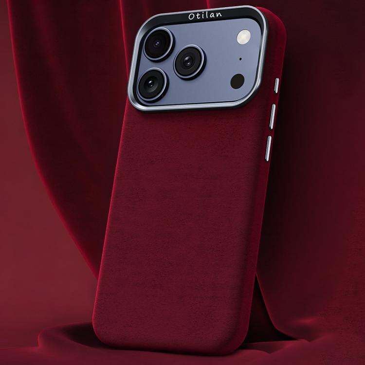 For iPhone 17 Pro Ottilan Series Full Coverage Magnetic Microfiber Leather PC Phone Case(Red)