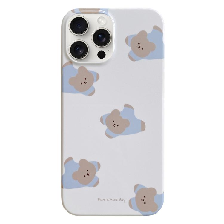 For iPhone 17 Pro Painted Pattern PC Phone Case(Papa Bear)