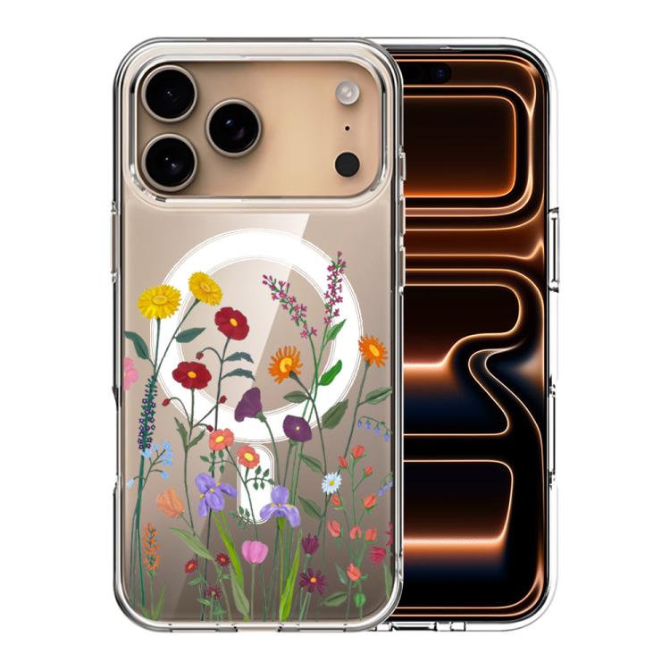 For iPhone 17 Pro Pattern Printing TPU + PC Magnetic Shockproof Phone Case(Colorful 008)