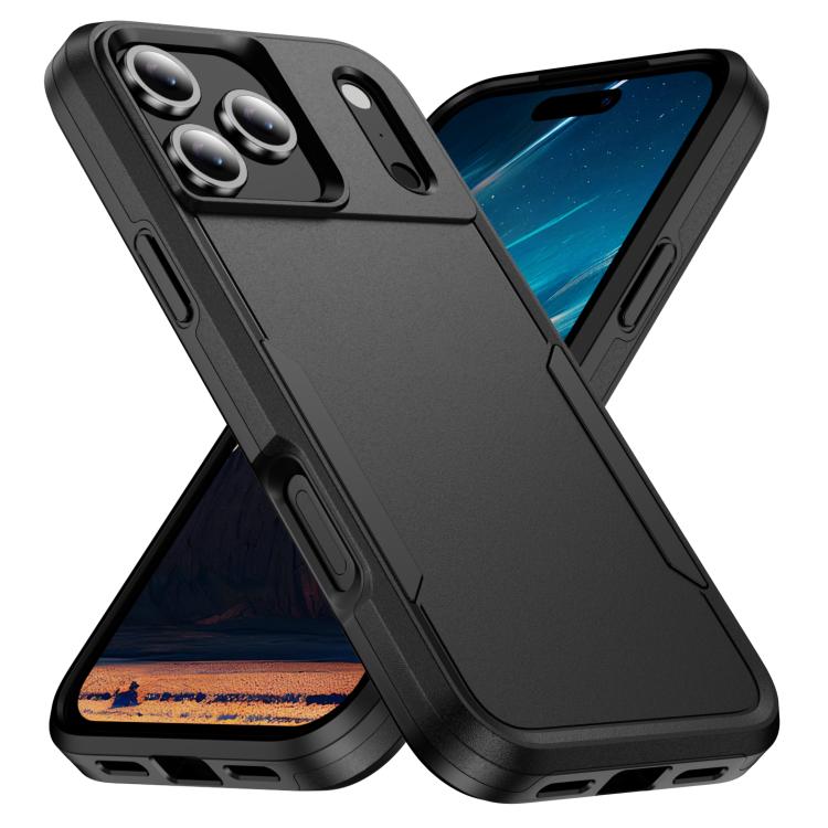 For iPhone 17 Pro Pioneer Armor Heavy Duty PC + TPU Phone Case(Black)