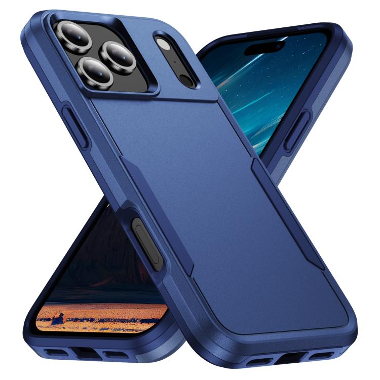 For iPhone 17 Pro Pioneer Armor Heavy Duty PC + TPU Phone Case(Blue)