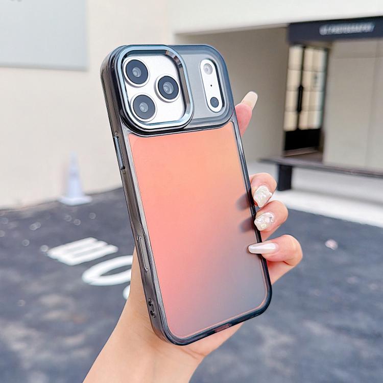 For iPhone 17 Pro Plating Gradient Discolor Phone Case(Black)