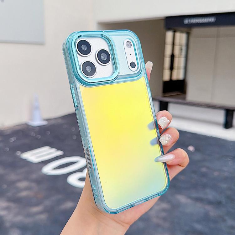 For iPhone 17 Pro Plating Gradient Discolor Phone Case(Blue)