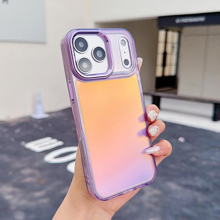 For iPhone 17 Pro Plating Gradient Discolor Phone Case(Purple)