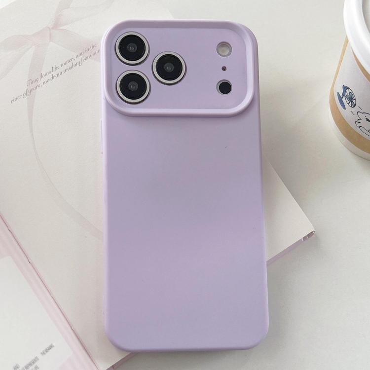 For iPhone 17 Pro Precision Hole Camera Frame Solid Color Phone Case(Purple)