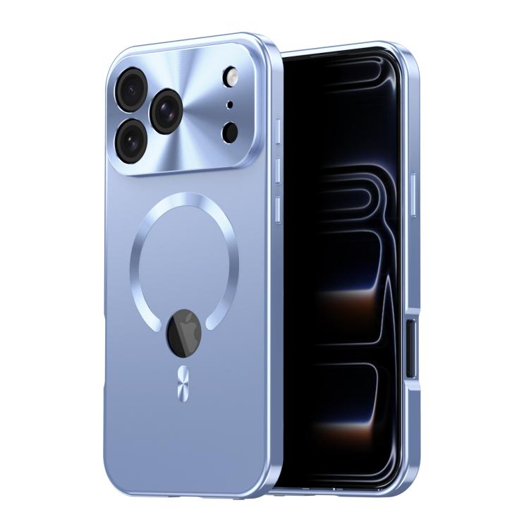 For iPhone 17 Pro Privacy Screen Film Full Cover MagSafe Phone Case(Blue)