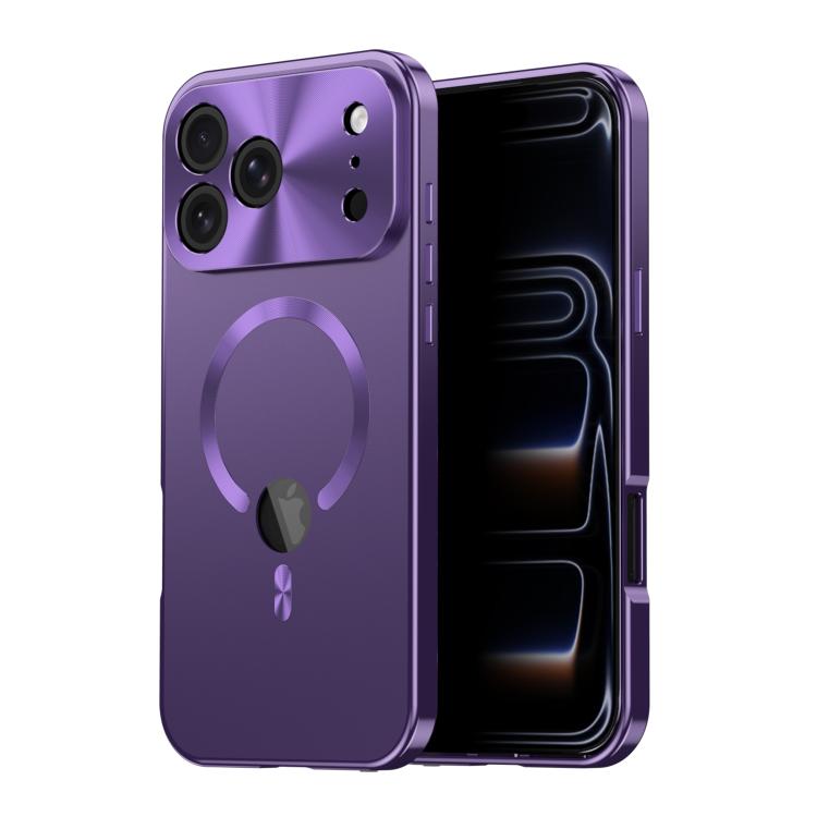 For iPhone 17 Pro Privacy Screen Film Full Cover MagSafe Phone Case(Purple)