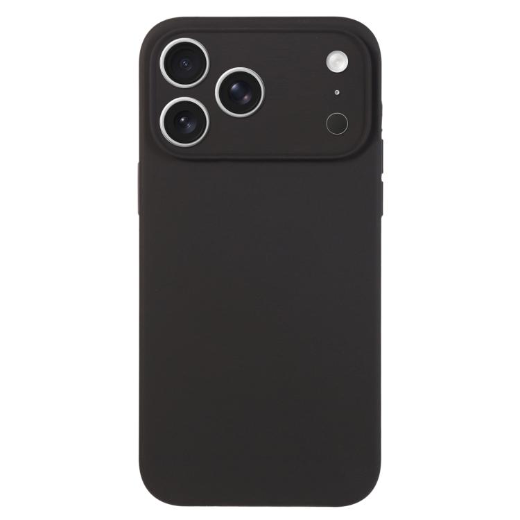 For iPhone 17 Pro Pure Color Liquid Silicone Fine Pore Phone Case(Black)