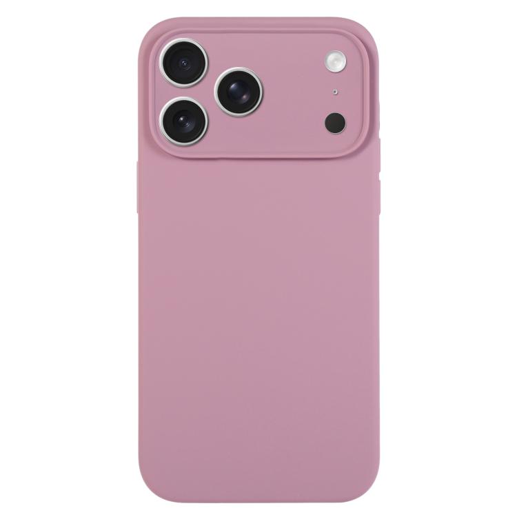 For iPhone 17 Pro Pure Color Liquid Silicone Fine Pore Phone Case(Black Currant)