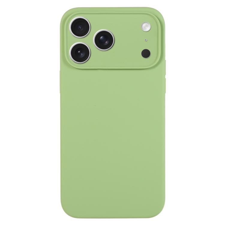 For iPhone 17 Pro Pure Color Liquid Silicone Fine Pore Phone Case(Mint Green)