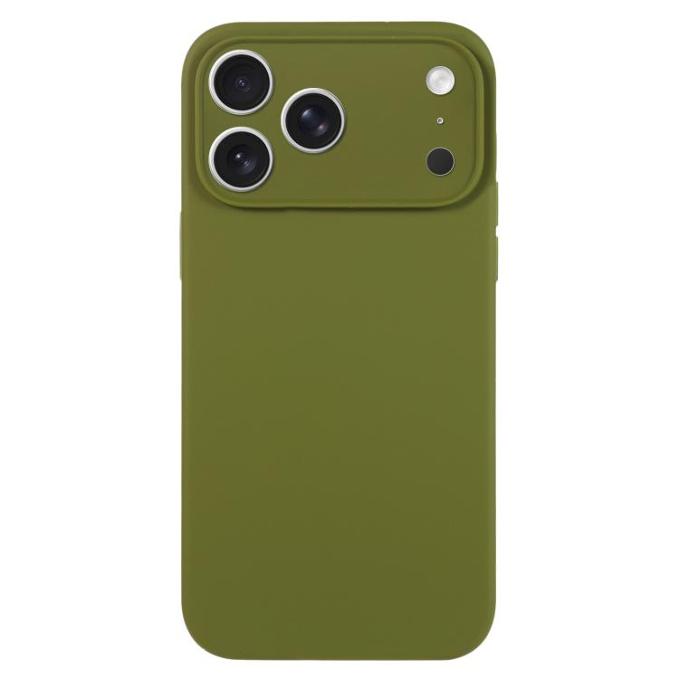 For iPhone 17 Pro Pure Color Liquid Silicone Fine Pore Phone Case(Pine Forest Green)