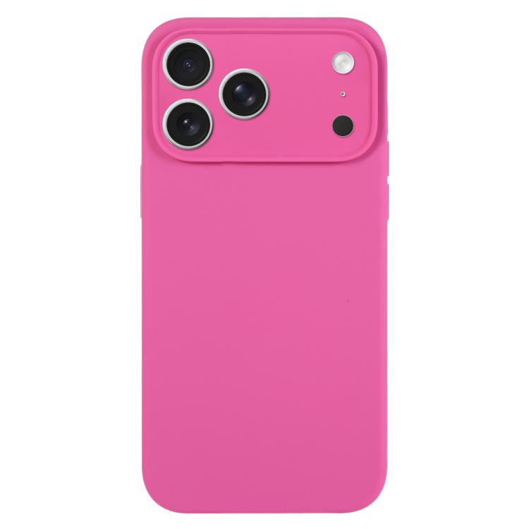 For iPhone 17 Pro Pure Color Liquid Silicone Fine Pore Phone Case(Pitaya)