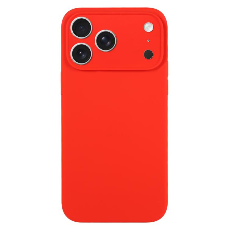 For iPhone 17 Pro Pure Color Liquid Silicone Fine Pore Phone Case(Red)