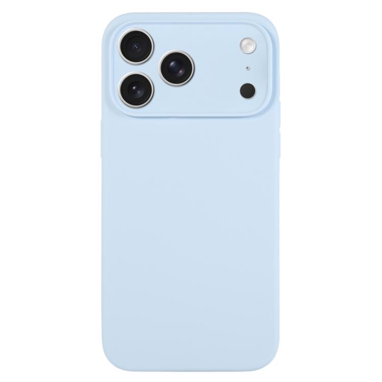 For iPhone 17 Pro Pure Color Liquid Silicone Fine Pore Phone Case(Sky Blue)