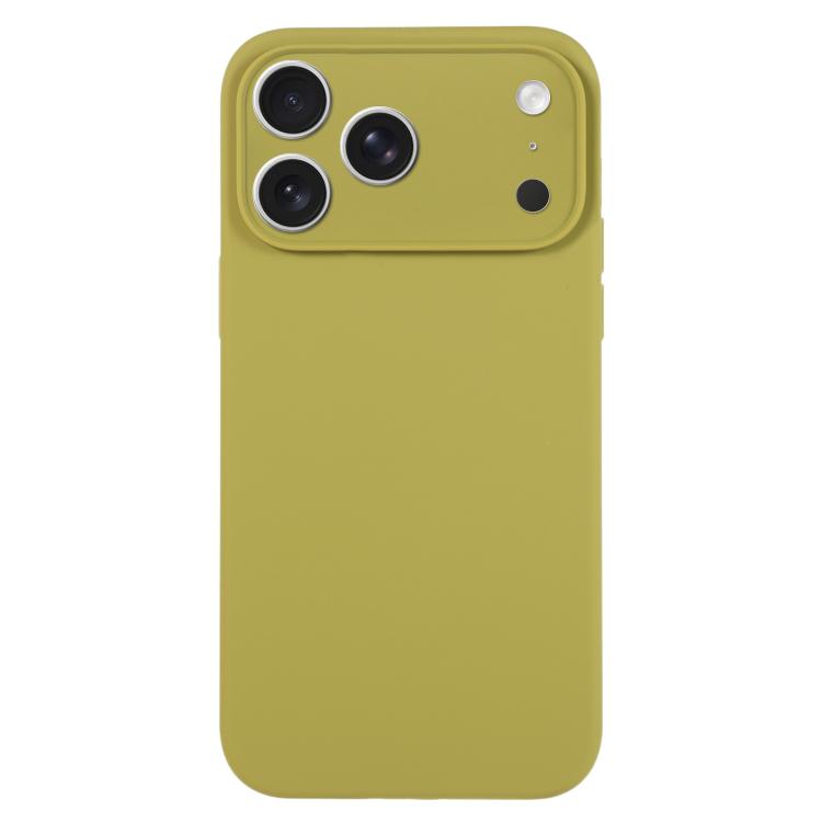 For iPhone 17 Pro Pure Color Liquid Silicone Fine Pore Phone Case(Willow Green)