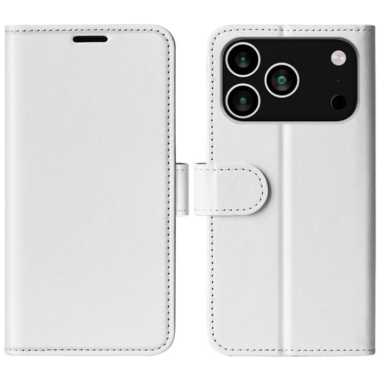For iPhone 17 Pro R64 Texture Horizontal Flip Leather Phone Case(White)