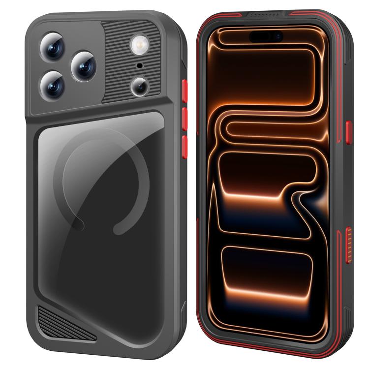 For iPhone 17 Pro RedPepper GTM Series IP68 Waterproof Magnetic Diving Phone Case(Black)