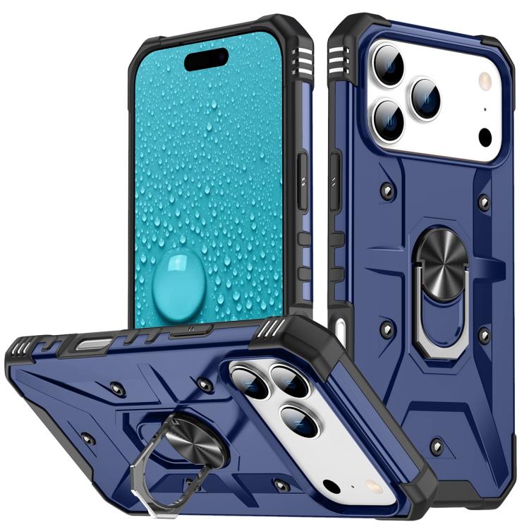 For iPhone 17 Pro Ring Holder Phone Case(Blue)