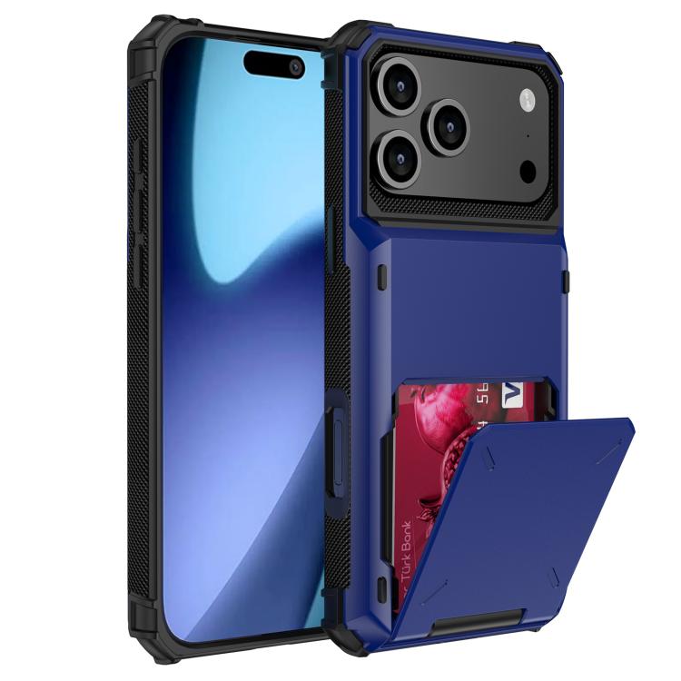 For iPhone 17 Pro Scratch-Resistant Shockproof Heavy Duty Rugged Armor Phone Case(Blue)