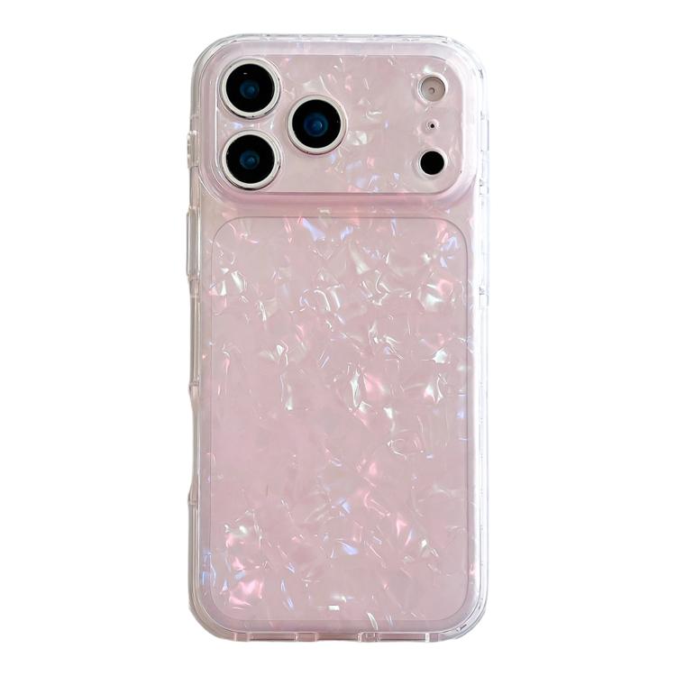 For iPhone 17 Pro Shell Texture IMD Acrylic TPU Phone Case(Light Pink)