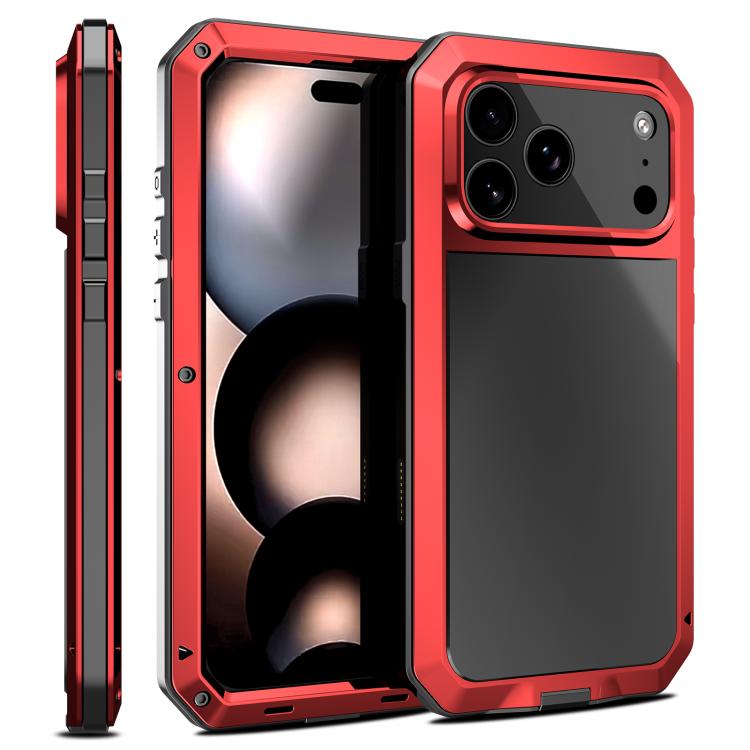For iPhone 17 Pro Shockproof IP54 Life Waterproof Phone Case(Red)