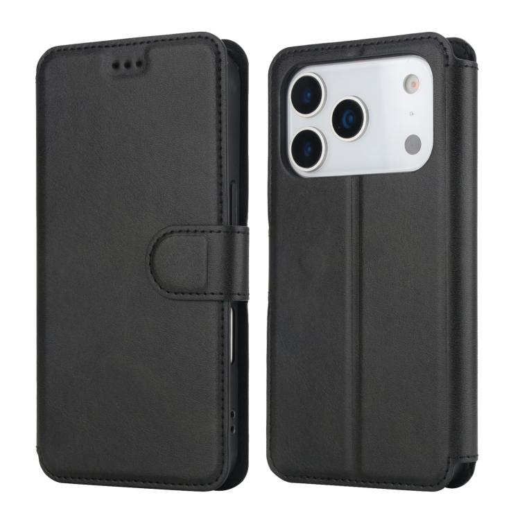For iPhone 17 Pro Shockproof PU + TPU Leather Phone Case(Black)
