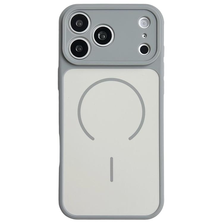 For iPhone 17 Pro Skin Feel Color Blocking Cooling Magnetic Phone Case(Beige)