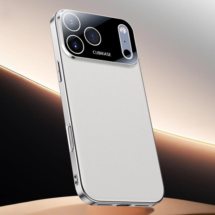 For iPhone 17 Pro Skin Feel Leather Texture Cooling Phone Case(White)
