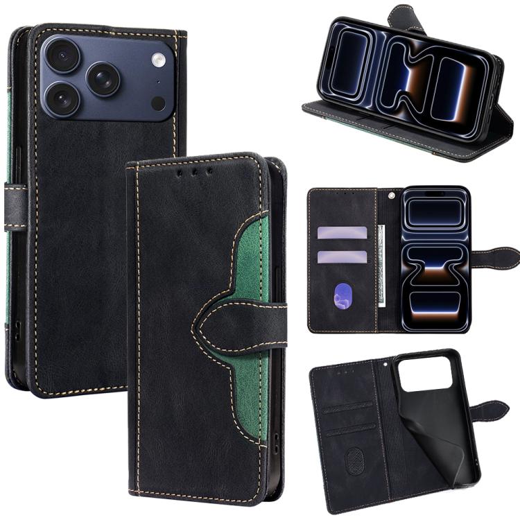 For iPhone 17 Pro Skin Feel Magnetic Buckle Leather Phone Case(Black)