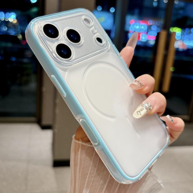 For iPhone 17 Pro Skin Feel Matte 2 in 1 Shockproof Phone Case(Light Blue)