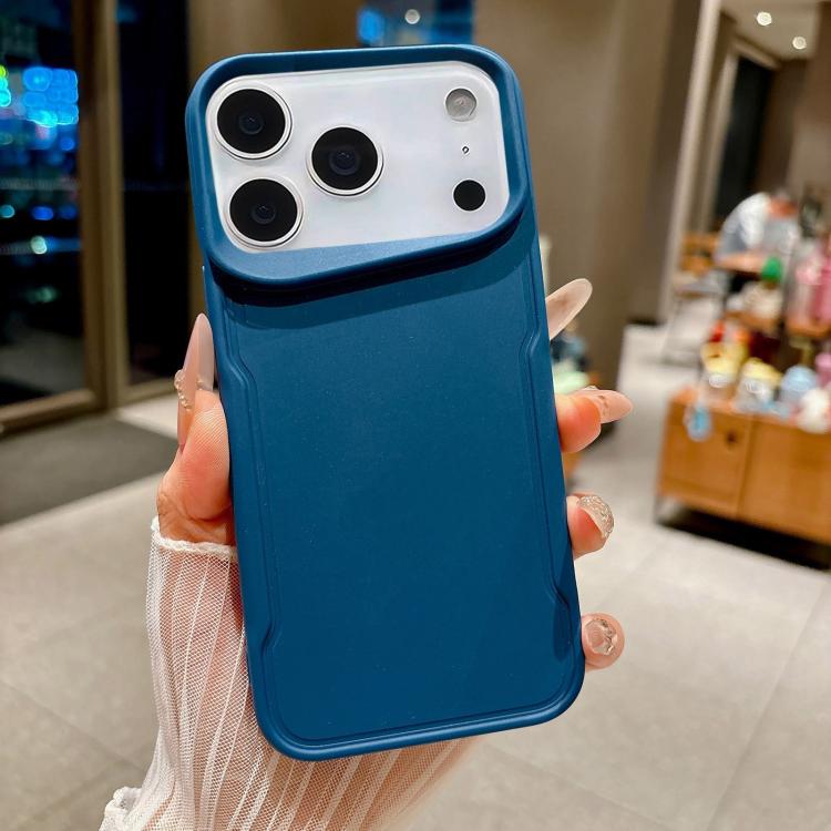 For iPhone 17 Pro Slim Waist Design Soft TPU Shockproof Phone Case(Dark Blue)