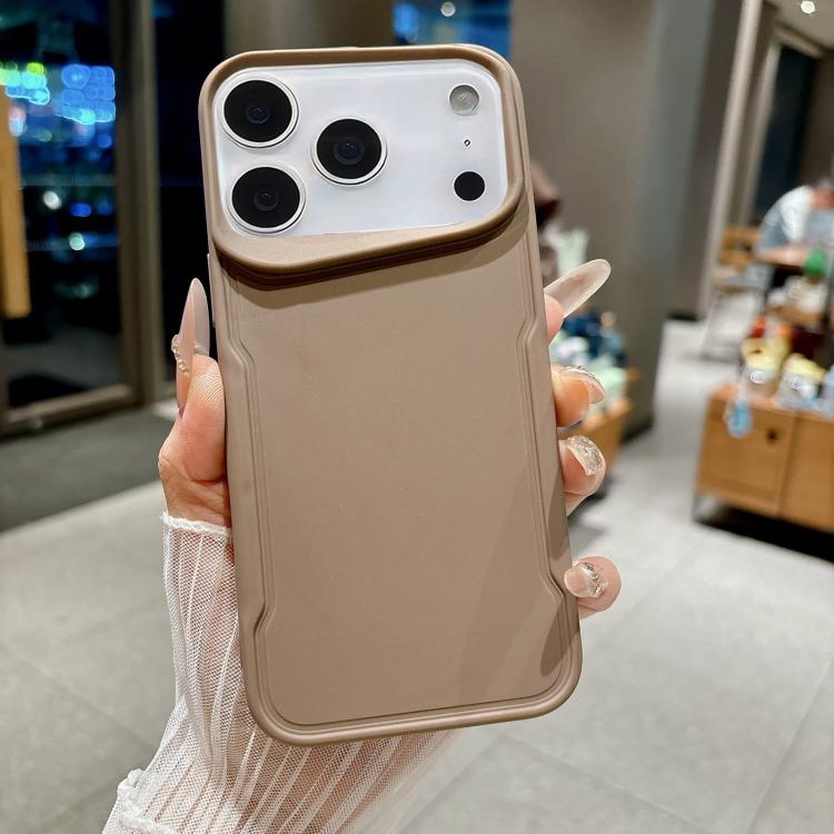 For iPhone 17 Pro Slim Waist Design Soft TPU Shockproof Phone Case(Khaki)