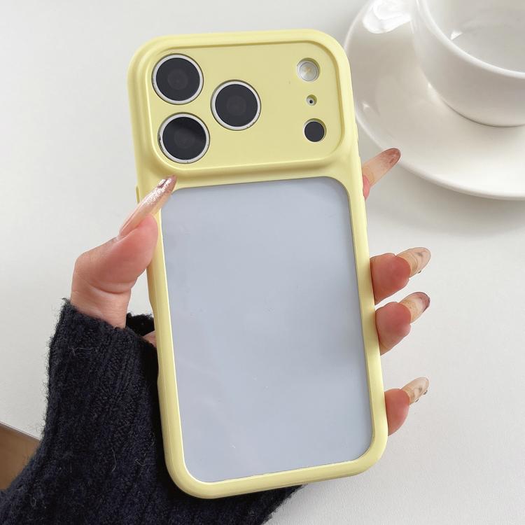 For iPhone 17 Pro Soft Color Spray Paint Acrylic TPU Phone Case(Yellow)