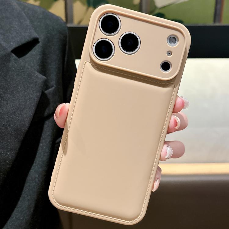 For iPhone 17 Pro Solid Color Shockproof Air-Cushion TPU Phone Case(Milk Tea)