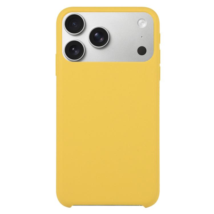 For iPhone 17 Pro Solid Silicone Phone Case(Yellow)