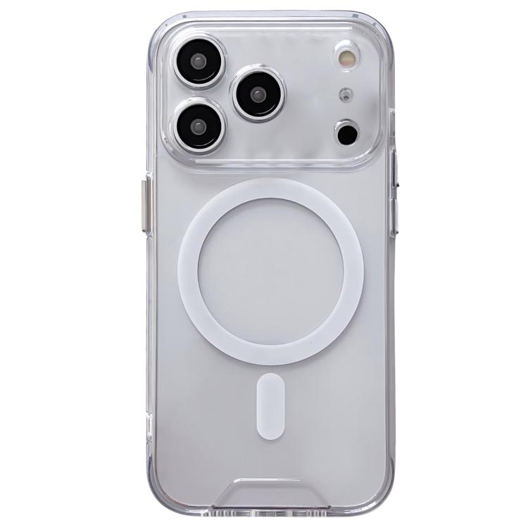 For iPhone 17 Pro Space MagSafe Acrylic Hybrid TPU Phone Case(Transparent)