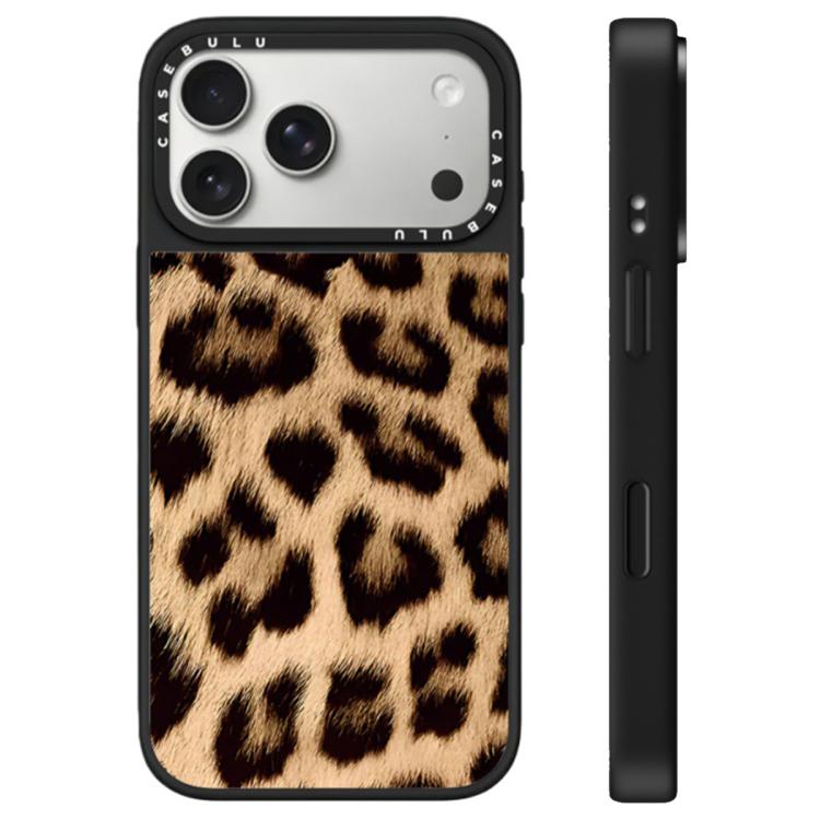 For iPhone 17 Pro Stars Leopard Series Pattern Camera Control Button Mirror Phone Case(Classic Leopard)