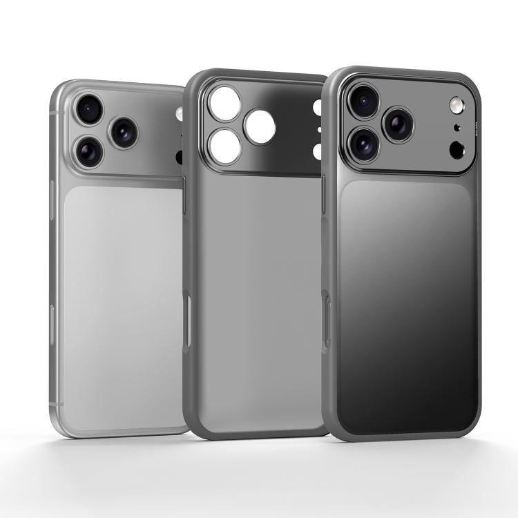 For iPhone 17 Pro SULADA Transforms Into 17 Pro Semi-Transparent Matte Shockproof Phone Case(Gray)
