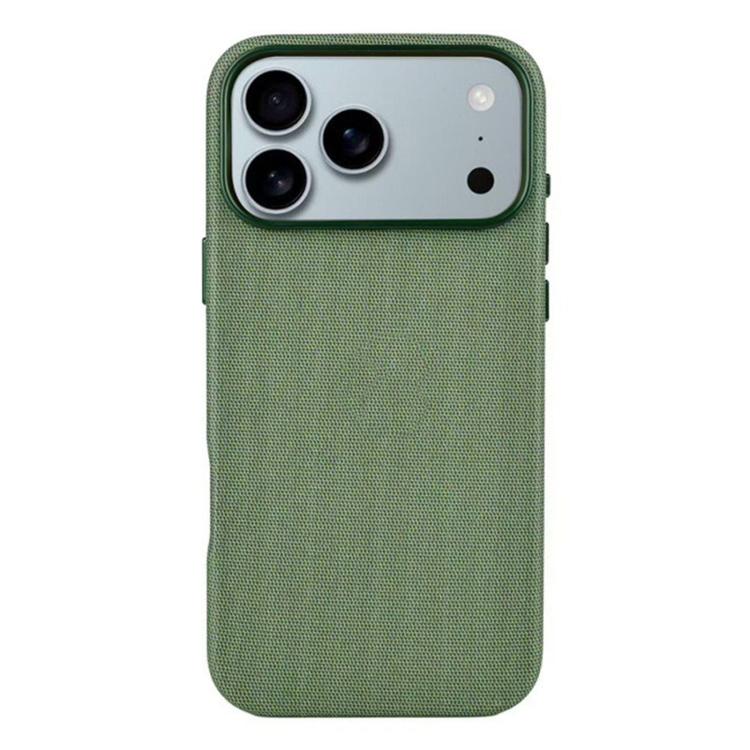 For iPhone 17 Pro Tech Textured Hollow MagSafe PC Phone Case, No AI Camera Button(Green)