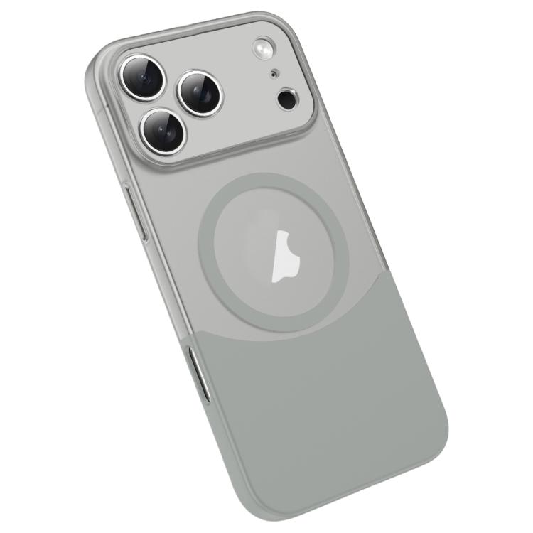 For iPhone 17 Pro Tenon-and-mortise Splicing Magnetic PC Phone Case(Grey)