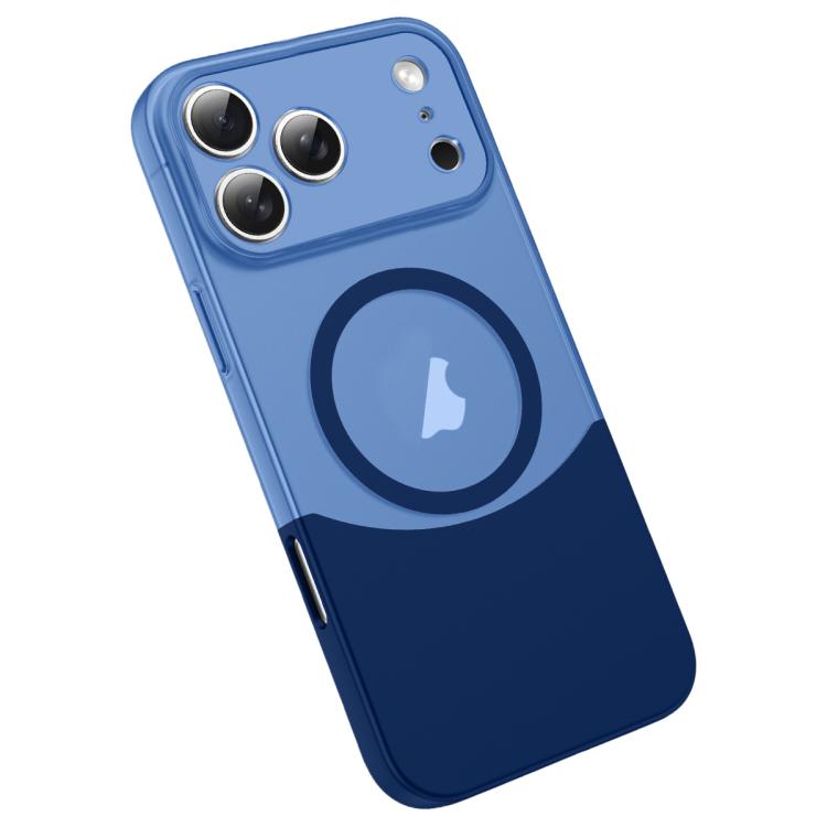 For iPhone 17 Pro Tenon-and-mortise Splicing Magnetic PC Phone Case(Sapphire Blue)