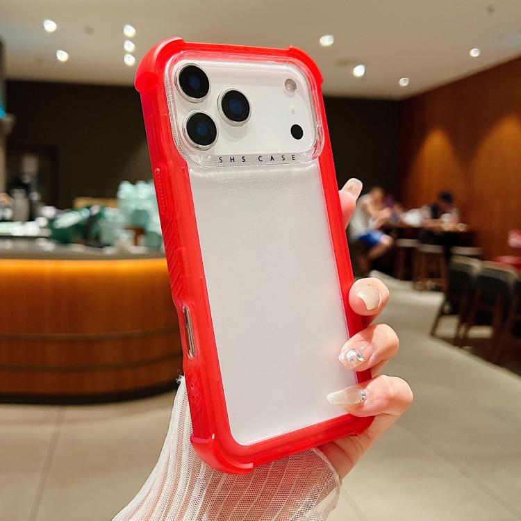 For iPhone 17 Pro Transparent Matte TPU Hybrid PC 3-in-1 Phone Case(Orange)