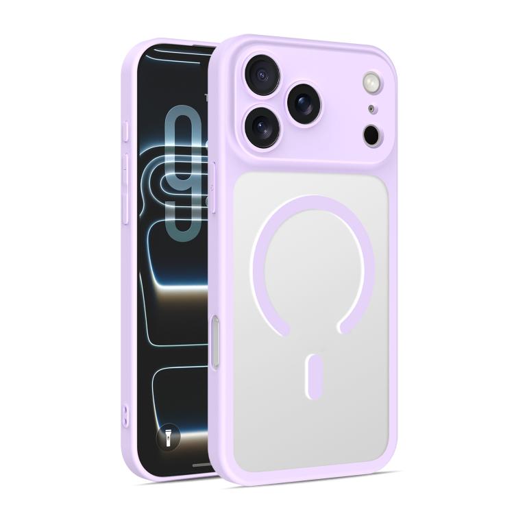 For iPhone 17 Pro Ultra-thin Frosted Magnetic TPU Hybrid PC Phone Case(Purple)